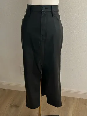 Hudson Faux Leather Midi Skirt, Black, Size 6/28 Rent the Runway thumbnail 4