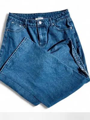 ASPHALT Wide Leg Jeans Large Blue Denim High Rise 90s‎ Wide Leg Vintage Wash L thumbnail 6