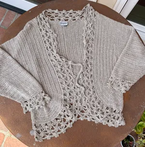 Chicos knit tan Cardigan  thumbnail 1