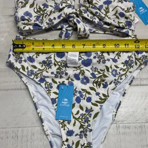 Cupshe  Blue Floral Bikini Set thumbnail 4