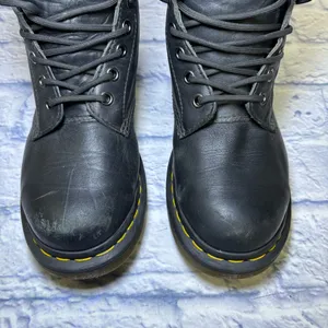 Dr. Martens 11821 leather Black Lace Up Combat Shoes usa 6 EU 37 thumbnail 4