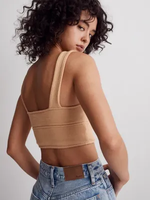 Madewell Cutout Knot-Front Crop Tank Top thumbnail 7