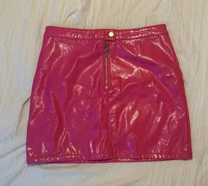 Pleather Pink Skirt Size M thumbnail 1