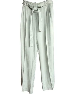 REISS Mylie Tapered Trousers Pants 10 Mint Green‎ High Rise Belted Sz 10 thumbnail 3