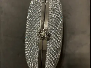 Lulu Townsend Embellished Silver Evening Clutch thumbnail 2