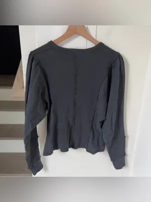 NWT Free People Maggie Cardi Cardigan Sweater in Black S thumbnail 5