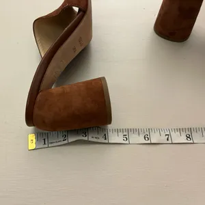 Caparros Heels Chestnut Suede Women's Mules-made in Italy 38 1/2Vero Cuoio 81/2 thumbnail 7