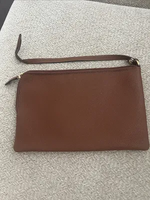 Coach Storypatch Badge pouch Brown Leather Clutch thumbnail 2