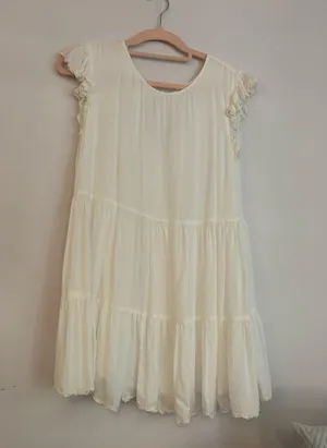 Aritzia Wilfred white flowy mini dress thumbnail 1