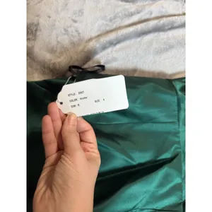 NWT Alfred‎ Sung Size 4R HUNTER GREEN HIGH LOW BRIDESMAID DRESS Formal thumbnail 5