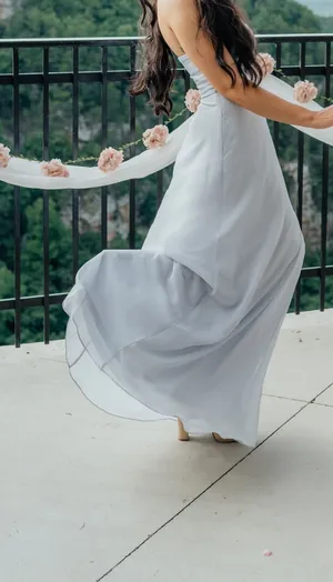 Birdy Grey Dress Maxi Blue Prom/Bridesmade thumbnail 2