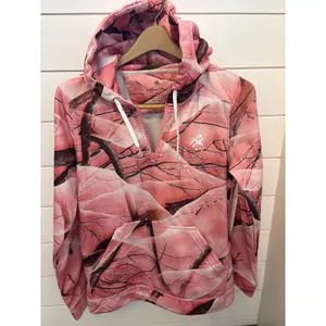 Legendary Whitetails Pink Camo Quarter Zip Hoodie Women's Medium Fleece Lined‎ thumbnail 2