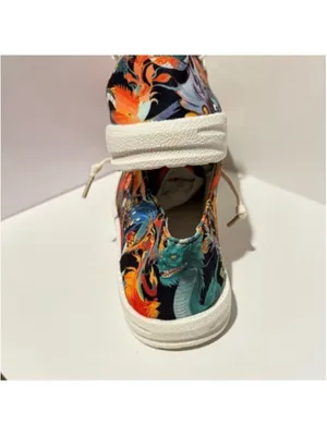 NEW Women’s Dragon Phoenix Print Canvas Sneakers – Size 6.5 (37) NWT thumbnail 5
