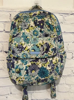 Vera Bradley Women's Quilted Blueberry Blooms Mini Backpack thumbnail 1