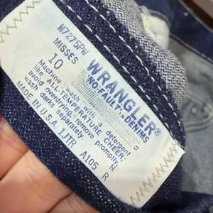 Vintage Wrangler Jeans Size 10 Dark‎ Wash Straight Leg Westernwear 34" Tall thumbnail 3