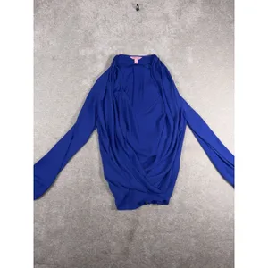LILLY PULITZER MYAH S Royal Purple Surplice Attached Cami‎ Top Long Sleeve thumbnail 5