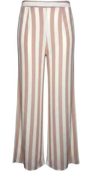 Sadie & Sage Palazzo Pants Womens Small Pink White Striped Wide Leg High Rise‎ thumbnail 1