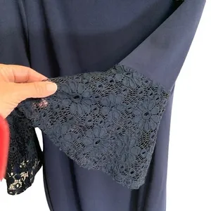 Hope & Harlow Dress Womens 14 Navy Blue Lace Bell Sleeve‎ Shift Knee Length thumbnail 8