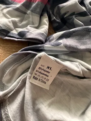 Grey Camo Pink Stripe Tee Gray Size XL thumbnail 5