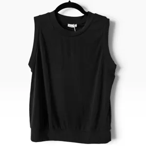 NWT OGL Sandwashed Crew Neck Tank Top Black Size Small thumbnail 2