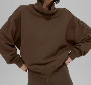 Alo Yoga Hazy Mock Neck Pullover Expresso S thumbnail 1