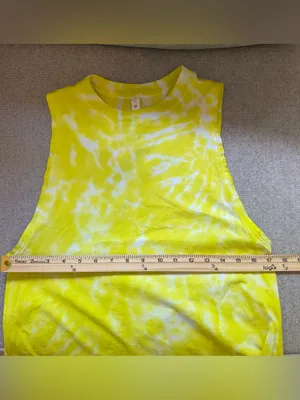 Lululemon All Yours Tank Top Marmoleado Tie Dye Highlight Yellow Size 2 thumbnail 8
