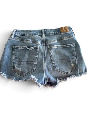 American Eagle Women’s Light Blue Denim Shorts thumbnail 2