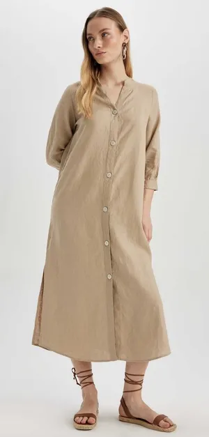Embellish by Creative Concepts Dress Cotton Linen Maxi Size Small thumbnail 1