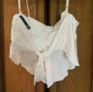 ZARA White Satin Top thumbnail 4