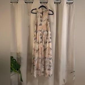 Candalite Blush and Gray Floral Halter Maxi Dress thumbnail 3
