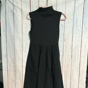 NWT J. Crew Fitted knit mockneck dress with poplin skirt thumbnail 5