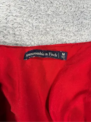 Abercrombie & fitch Red Sleeveless Tank Top red cropped medium thumbnail 2