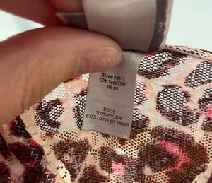 Victoria’s Secret Y2K Pink Cheetah Lace Sheer Slip Lingerie thumbnail 5