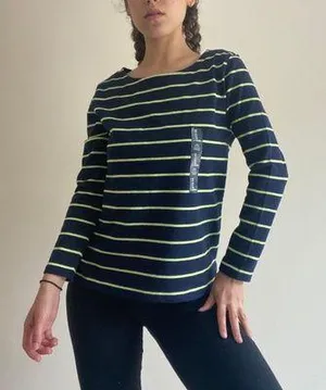 Gap Navy Green Lime Striped Shirt NWT thumbnail 1