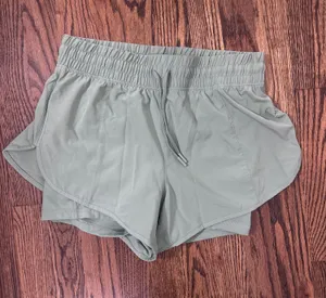 90 Degrees by Reflex Green athletic shorts with spandex thumbnail 1