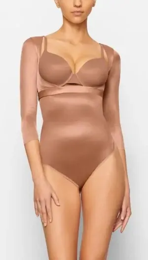 SKIMS Nude Arm Shaper Medium Seamless Sculpt Bolero Sleeve Shapewear NWOT thumbnail 1