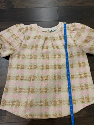 New With Tags Voy Tweed Bubble Sleeve Top Sz S thumbnail 6