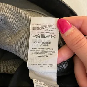Topshop Moto - Jamie High Rise Skinny Distressed Jeans, Gray/Black, Size 28, EUC thumbnail 8