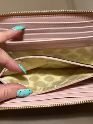 Kate‎ Spade 2 Park Avenue Lacey Pink Saffiano Leather Bow Wallet thumbnail 4