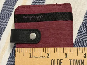 Skechers Trifold Wallet Burgundy Black Card Holder ID Organizer Compact Wallet thumbnail 6