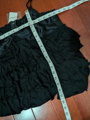 Calvin Klein Jeans Black Sequin Ruffle Cami Top XL thumbnail 5