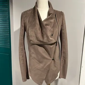 VIGOSS NWOT Elegant Taupe Women's moto Jacket XS thumbnail 3