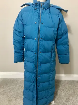 L.L. Bean Long Down Ultra Warm Coat with Faux-Fur Trim Hood thumbnail 2