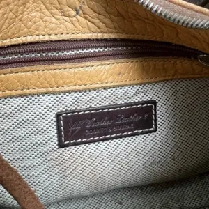 Dooney & Bourke Purse Crescent Mustard Tan Camel Brown Leather Shoulder Handbag thumbnail 5