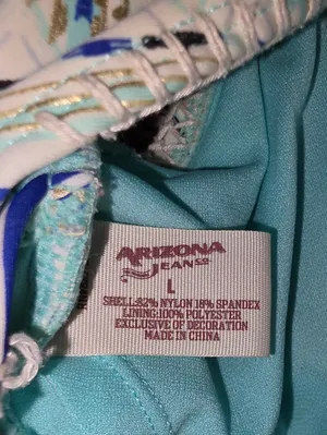 Arizona Jeans Multicolored Tankini Top Size Large thumbnail 4