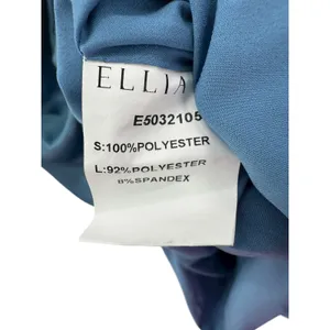 Elliatt One Shoulder Satin Draped Midi‎ Dress Blue Small Cocktail Party Wedding thumbnail 8