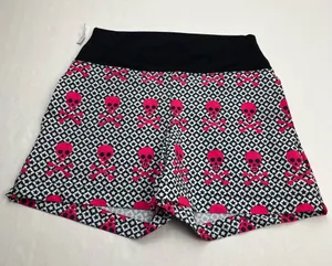 Faye‎ + Florie Pink Skull Star Black Shorts Womens Size Small Athletic NEW thumbnail 1