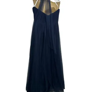 Revelry navy blue strapless chiffon tule maxi dress bridesmaid formal gown 8‎ thumbnail 2