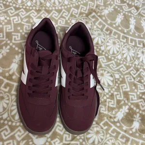 London Rag Womens Zoomer Contrasting Patchwork Chunky Sneakers Maroon NWT thumbnail 8