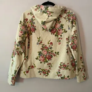 Daily Practice Anthropologie Cream Floral Hoodie Sweatshirt Loungewear Small thumbnail 7